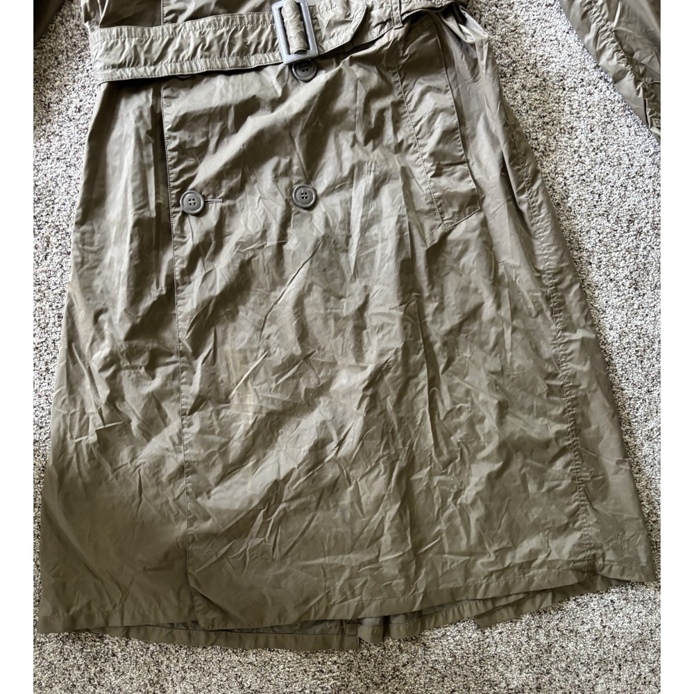 US Army Vintage 50s Korean War Rain Coat Military Trench 36 REG Nylon Taupe Read - Picture 5 of 16